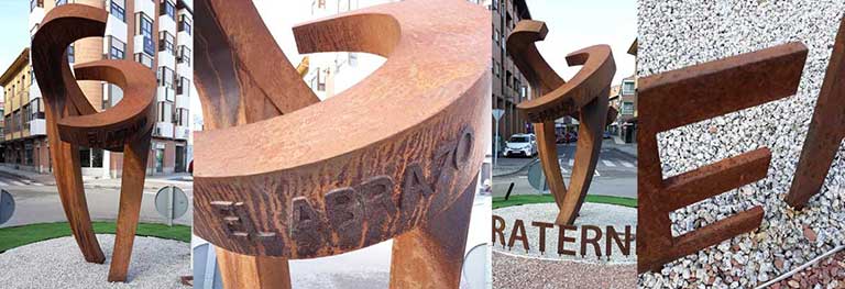 Detalles de escultura para ornamentación publica en Madrid